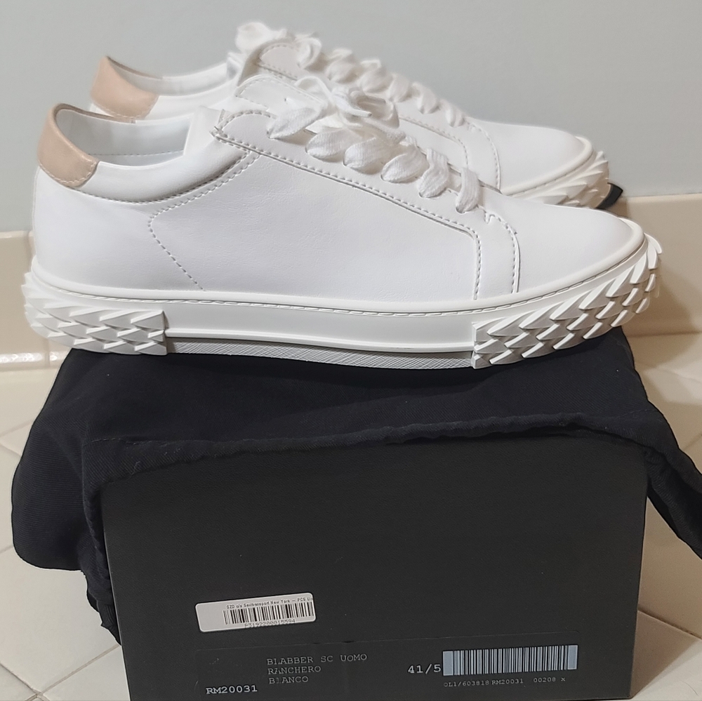 Giuseppe Zanotti Eco Blabber low-top leather sneakers Men's EU Size 41.5/ US 8.5 - Picture 3 of 7
